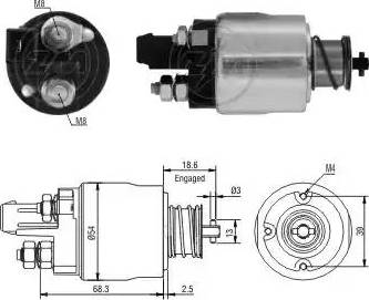 ERA 227316 - Ievilcējrelejs, Starteris www.autospares.lv