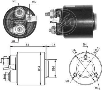 ERA 227384 - Тяговое реле, соленоид, стартер www.autospares.lv