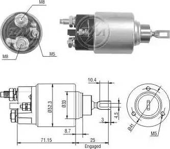 ERA 227266 - Тяговое реле, соленоид, стартер www.autospares.lv