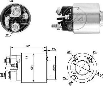 ERA 227233 - Тяговое реле, соленоид, стартер www.autospares.lv