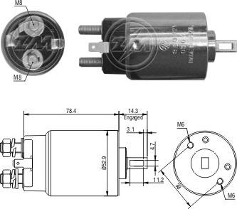 ERA ZM980 - Ievilcējrelejs, Starteris www.autospares.lv