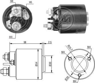 ERA ZM490 - Тяговое реле, соленоид, стартер www.autospares.lv