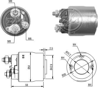 ERA ZM498 - Тяговое реле, соленоид, стартер www.autospares.lv