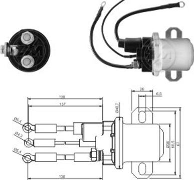 ERA ZM4428 - Ievilcējrelejs, Starteris www.autospares.lv