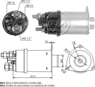 ERA ZM462 - Solenoid Switch, starter www.autospares.lv