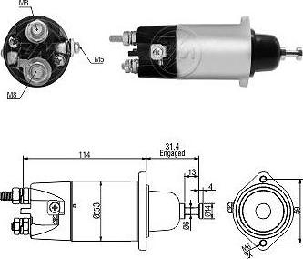 ERA ZM4898 - Тяговое реле, соленоид, стартер www.autospares.lv