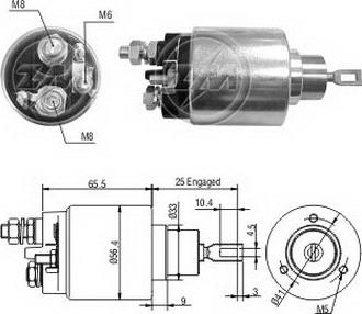 ERA ZM479 - Solenoid Switch, starter www.autospares.lv