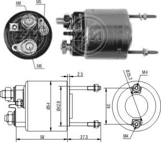 ERA ZM596 - Тяговое реле, соленоид, стартер www.autospares.lv