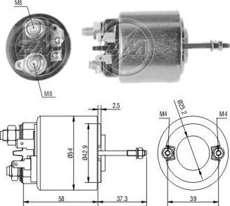 ERA ZM593 - Solenoid Switch, starter www.autospares.lv