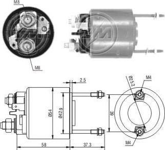 ERA ZM592 - Тяговое реле, соленоид, стартер www.autospares.lv