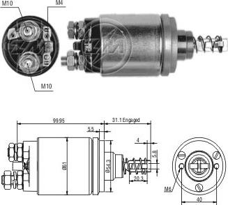 ERA ZM542 - Solenoid Switch, starter www.autospares.lv