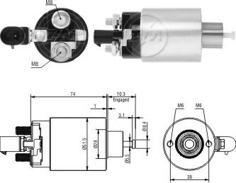 ERA ZM5695 - Ievilcējrelejs, Starteris www.autospares.lv