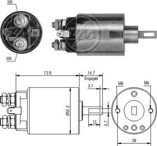 ERA ZM584 - Solenoid Switch, starter www.autospares.lv