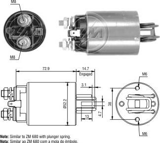 ERA ZM581 - Ievilcējrelejs, Starteris www.autospares.lv