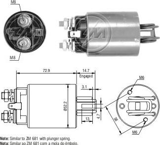 ERA ZM582 - Solenoid Switch, starter www.autospares.lv