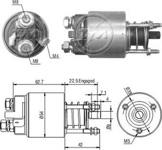 ERA ZM5395 - Тяговое реле, соленоид, стартер www.autospares.lv