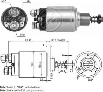 ERA ZM531 - Solenoid Switch, starter www.autospares.lv