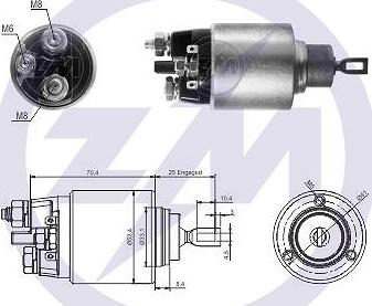 ERA ZM5381 - Тяговое реле, соленоид, стартер www.autospares.lv