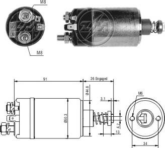 ERA ZM527 - Ievilcējrelejs, Starteris www.autospares.lv