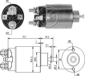 ERA ZM699 - Solenoid Switch, starter www.autospares.lv