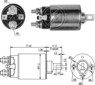 ERA ZM690 - Тяговое реле, соленоид, стартер www.autospares.lv