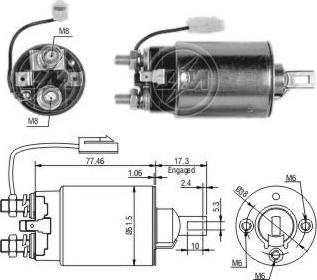 ERA ZM693 - Solenoid Switch, starter www.autospares.lv