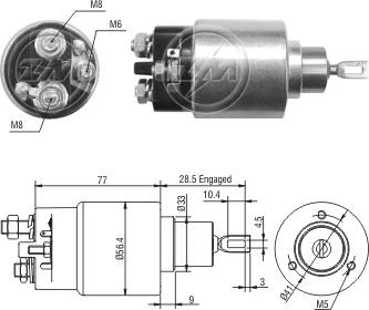 ERA ZM6973 - Ievilcējrelejs, Starteris www.autospares.lv