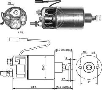 ERA ZM661 - Тяговое реле, соленоид, стартер www.autospares.lv