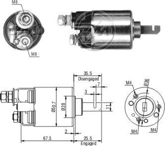 ERA ZM606 - Solenoid Switch, starter www.autospares.lv