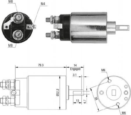 ERA ZM689 - Тяговое реле, соленоид, стартер www.autospares.lv