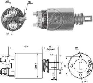 ERA ZM686 - Solenoid Switch, starter www.autospares.lv