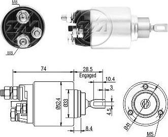 ERA ZM6381 - Тяговое реле, соленоид, стартер www.autospares.lv