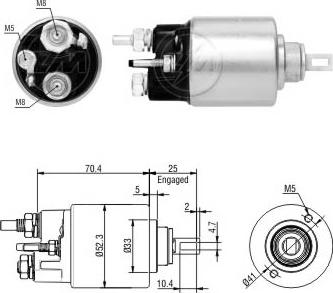 ERA ZM6271 - Solenoid Switch, starter www.autospares.lv