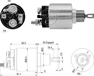 ERA ZM6773 - Solenoid Switch, starter www.autospares.lv