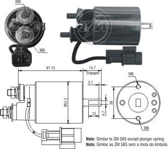 ERA ZM1585 - Ievilcējrelejs, Starteris www.autospares.lv