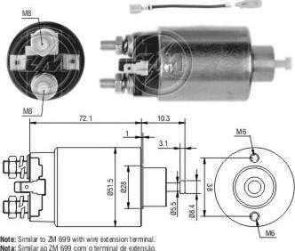 ERA ZM1699 - Solenoid Switch, starter www.autospares.lv