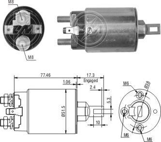 ERA ZM1691 - Solenoid Switch, starter www.autospares.lv