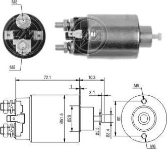 ERA ZM1698 - Solenoid Switch, starter www.autospares.lv