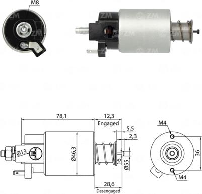 ERA ZM1665 - Ievilcējrelejs, Starteris www.autospares.lv