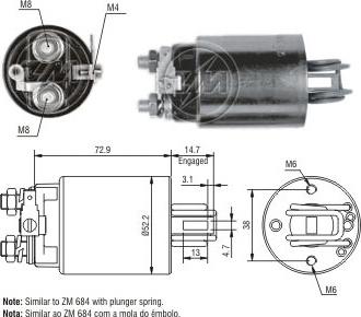 ERA ZM1684 - Ievilcējrelejs, Starteris autospares.lv