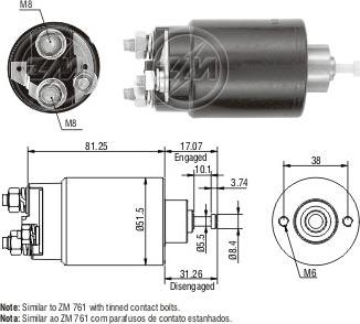 ERA ZM1761C - Ievilcējrelejs, Starteris www.autospares.lv