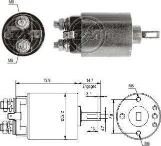 ERA ZM1782 - Тяговое реле, соленоид, стартер www.autospares.lv