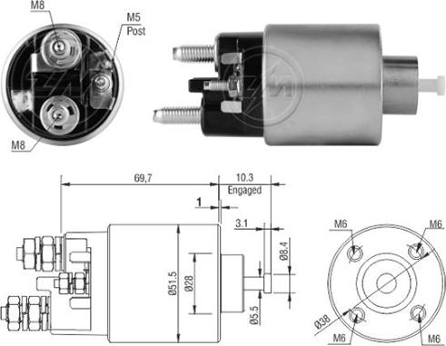 ERA ZM8995 - Ievilcējrelejs, Starteris www.autospares.lv