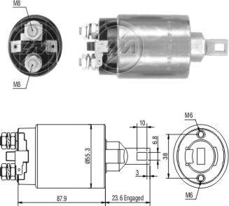 ERA ZM896 - Тяговое реле, соленоид, стартер www.autospares.lv