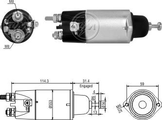 ERA ZM898 - Solenoid Switch, starter www.autospares.lv