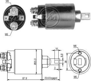 ERA ZM893 - Solenoid Switch, starter www.autospares.lv