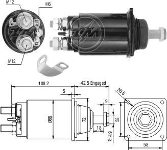 ERA ZM833 - Ievilcējrelejs, Starteris www.autospares.lv