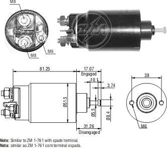 ERA ZM8761 - Ievilcējrelejs, Starteris www.autospares.lv