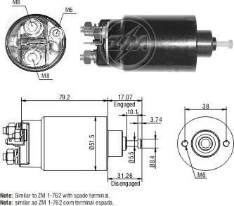 ERA ZM8762 - Ievilcējrelejs, Starteris www.autospares.lv