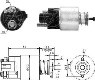 ERA ZM391 - Тяговое реле, соленоид, стартер www.autospares.lv